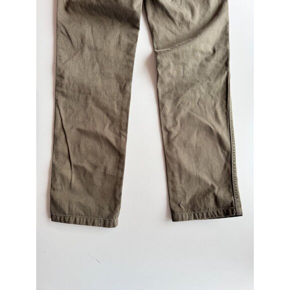 WINGS+HORNS Westpoint Olive Green Cotton Twill Straight Chino Pants, Size 29 - Picture 12 of 16